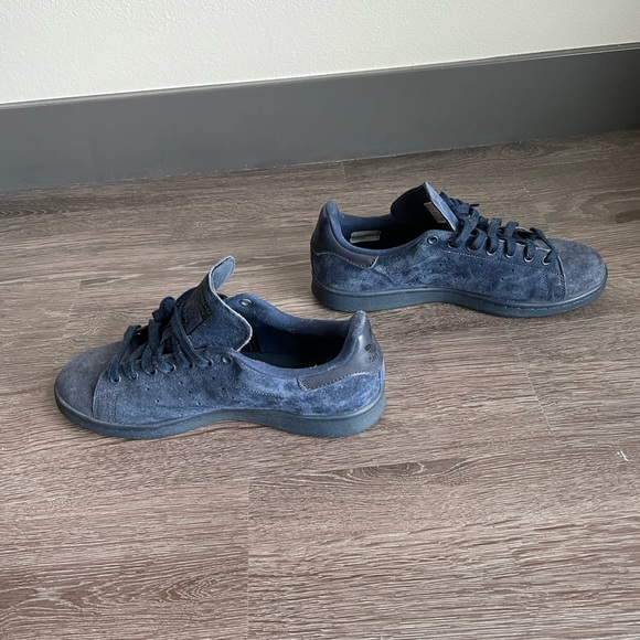 adidas stan smith - night indigo suede sneakers - sz 9 mens - Picture 10 of 11